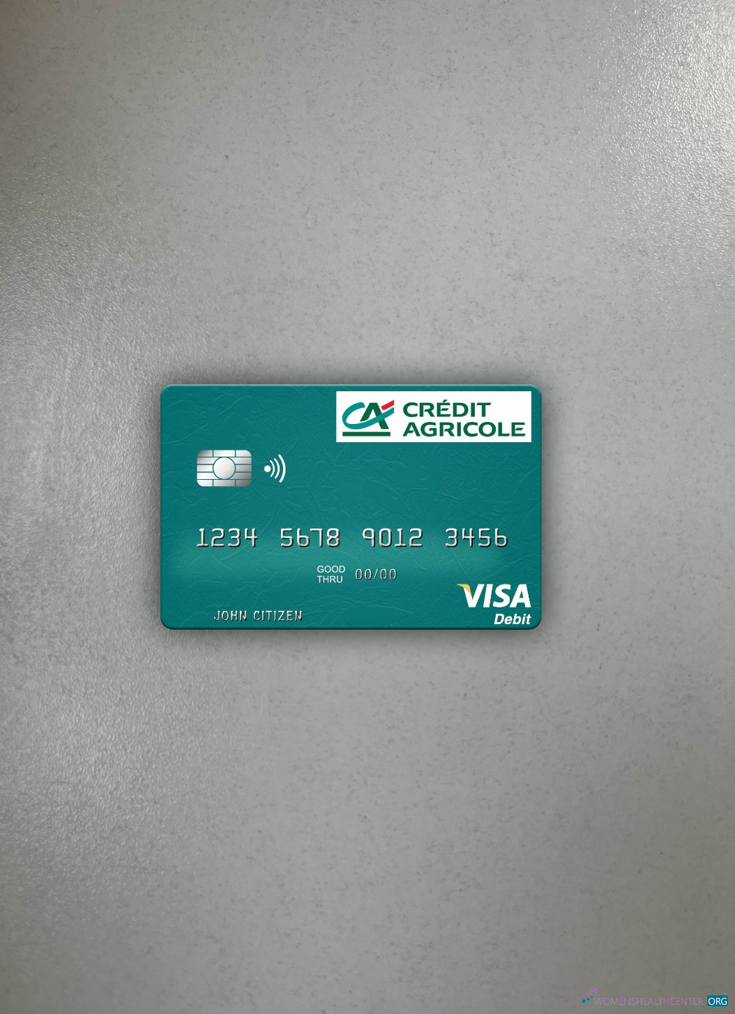Download France Credit Agricole Bank visa debit card photolook front Photoshop template